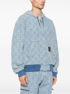 4G Denim Zip-Up Sweatshirt