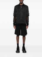 Givenchy shirt, oversize shirt, technical fabric shirt, luxury men's shirt, black shirt