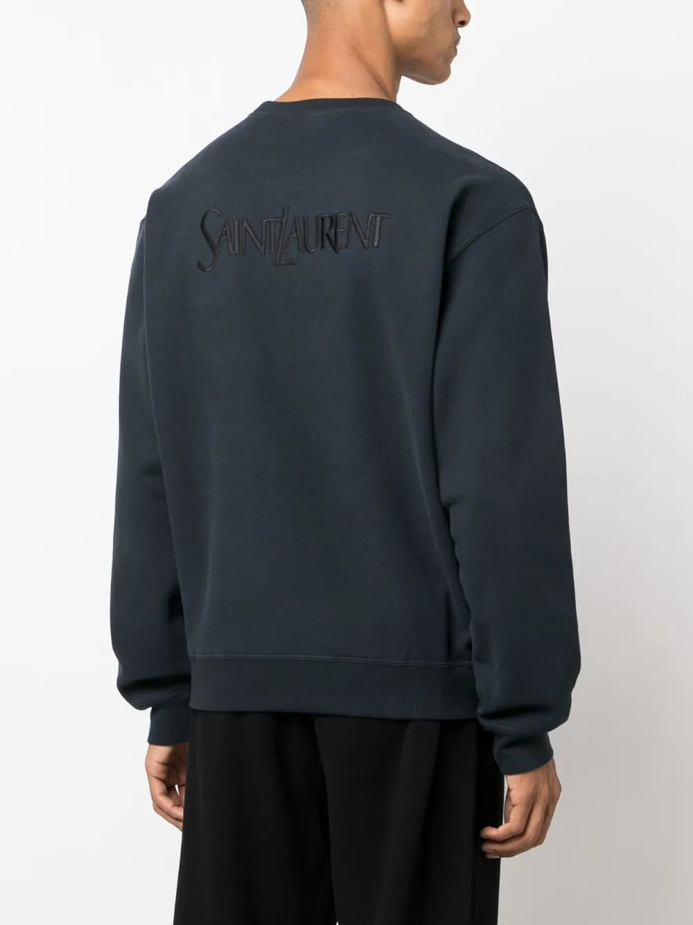 Saint Laurent Sweatshirt Azul com Logo Homem