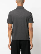 Image of Cotton Piqué Polo Cassandre by Saint Laurent for Men - Season Autumn-Winter 2023 - Detail View 6