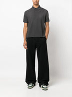 Image of Cotton Piqué Polo Cassandre by Saint Laurent for Men - Season Autumn-Winter 2023 - Back View