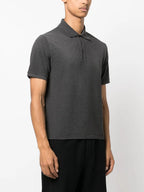 Image of Cotton Piqué Polo Cassandre by Saint Laurent for Men - Season Autumn-Winter 2023 - Detail View 1