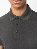 Image of Cotton Piqué Polo Cassandre by Saint Laurent for Men - Season Autumn-Winter 2023 - Detail View 7