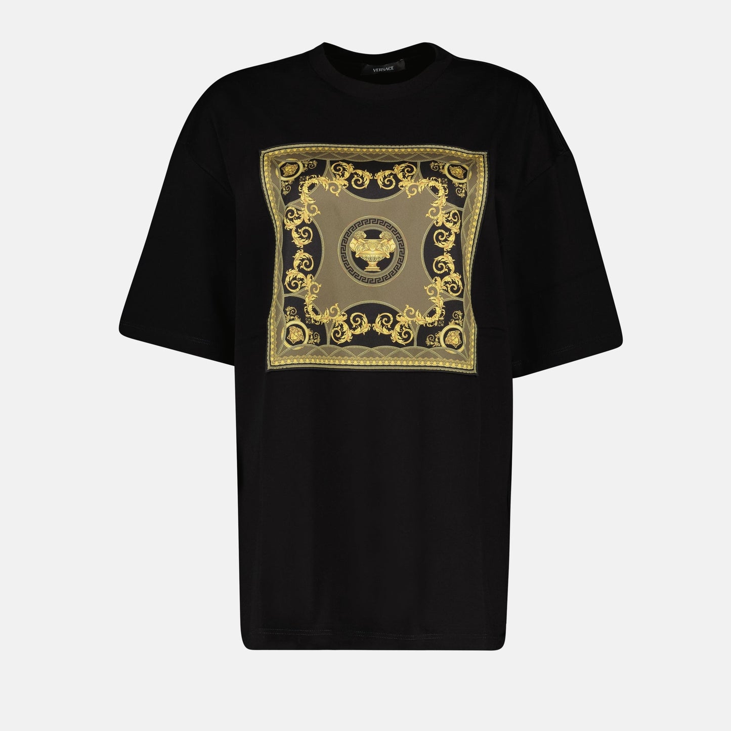 Versace, Oversized T-shirt, Mythical Print, Luxury Fashion, Premium Cotton