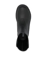 Moncler, luxury ankle boots, women’s black boots, high-end footwear, designer rain boots