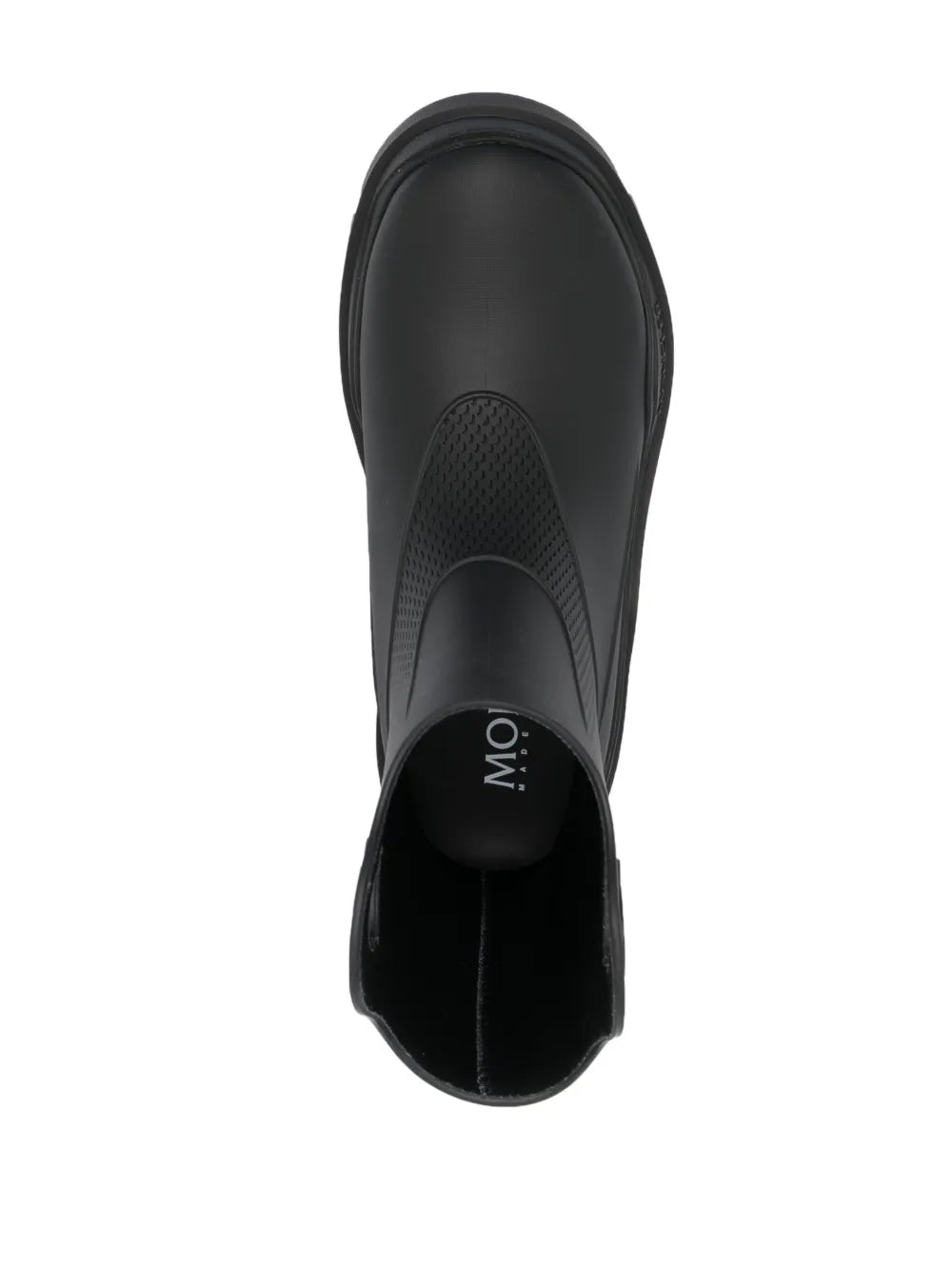 luxury rubber boots, black ankle boots, Moncler boots, stylish rain boots, waterproof footwear