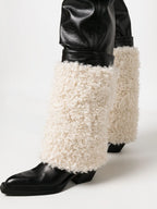 Pantalones Híbridos de Cuero y Piel Sintética