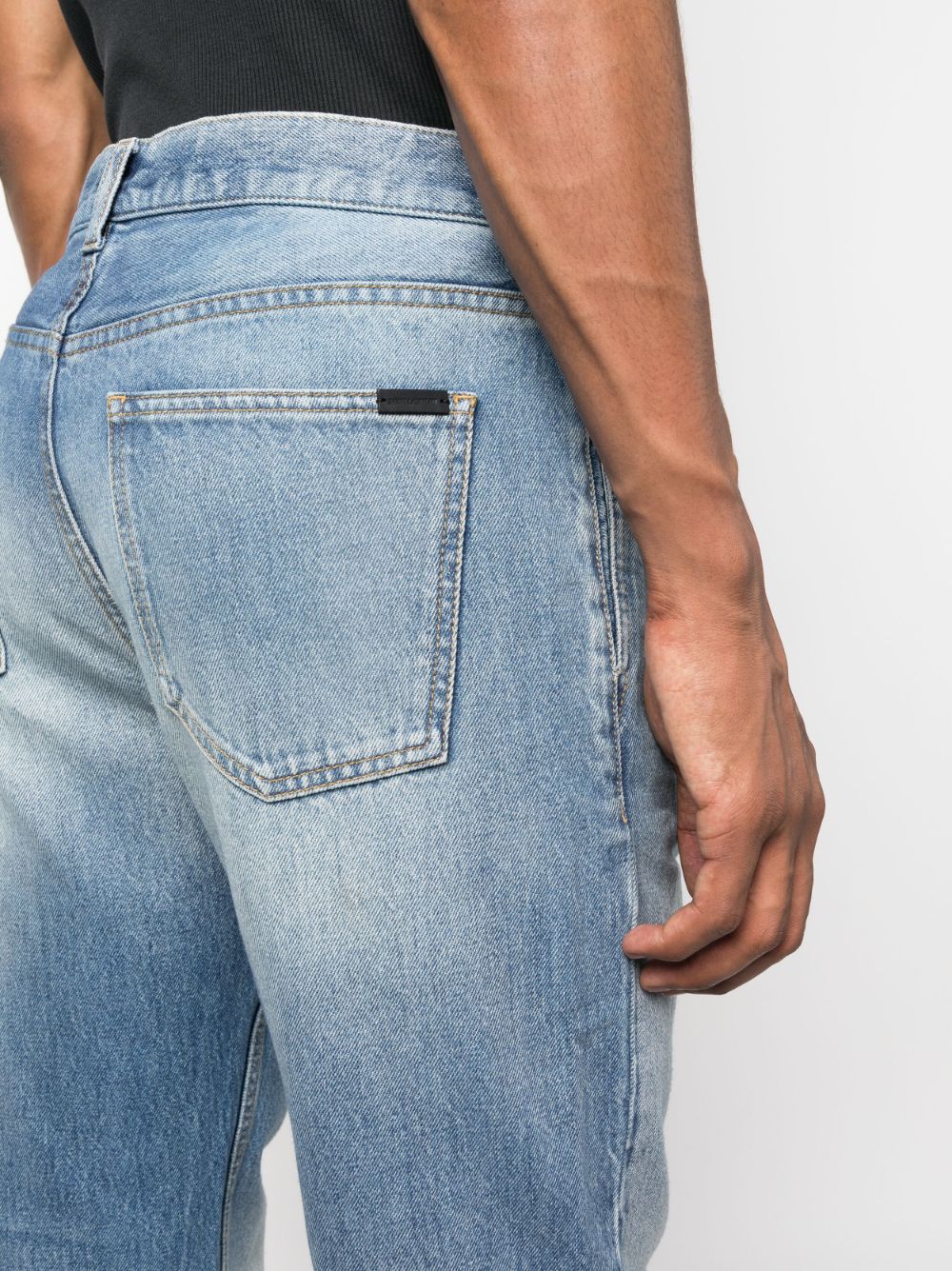 Saint Laurent baggy jeans, men's luxury jeans, designer jeans, Deauville denim, stylish men's jeans