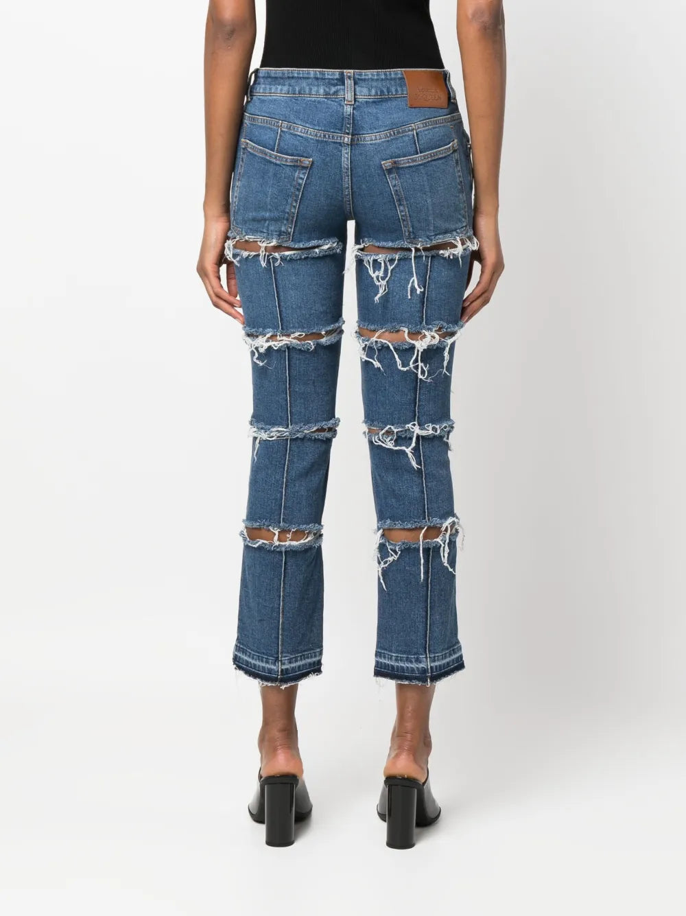 Alexander McQueen Damage Denim Pants