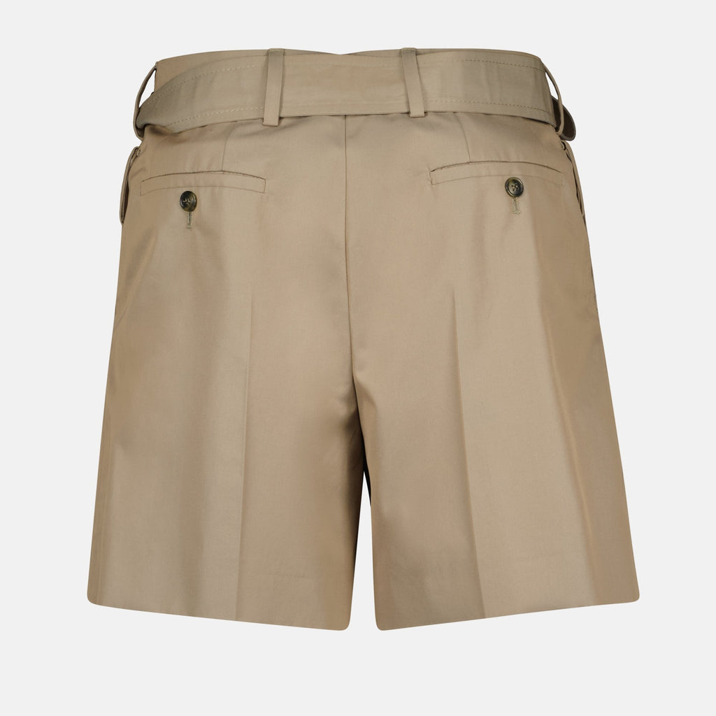 Image of Beige Chino Shorts by Prada for Women - Season Autumn-Winter 2024 - Detail View 2