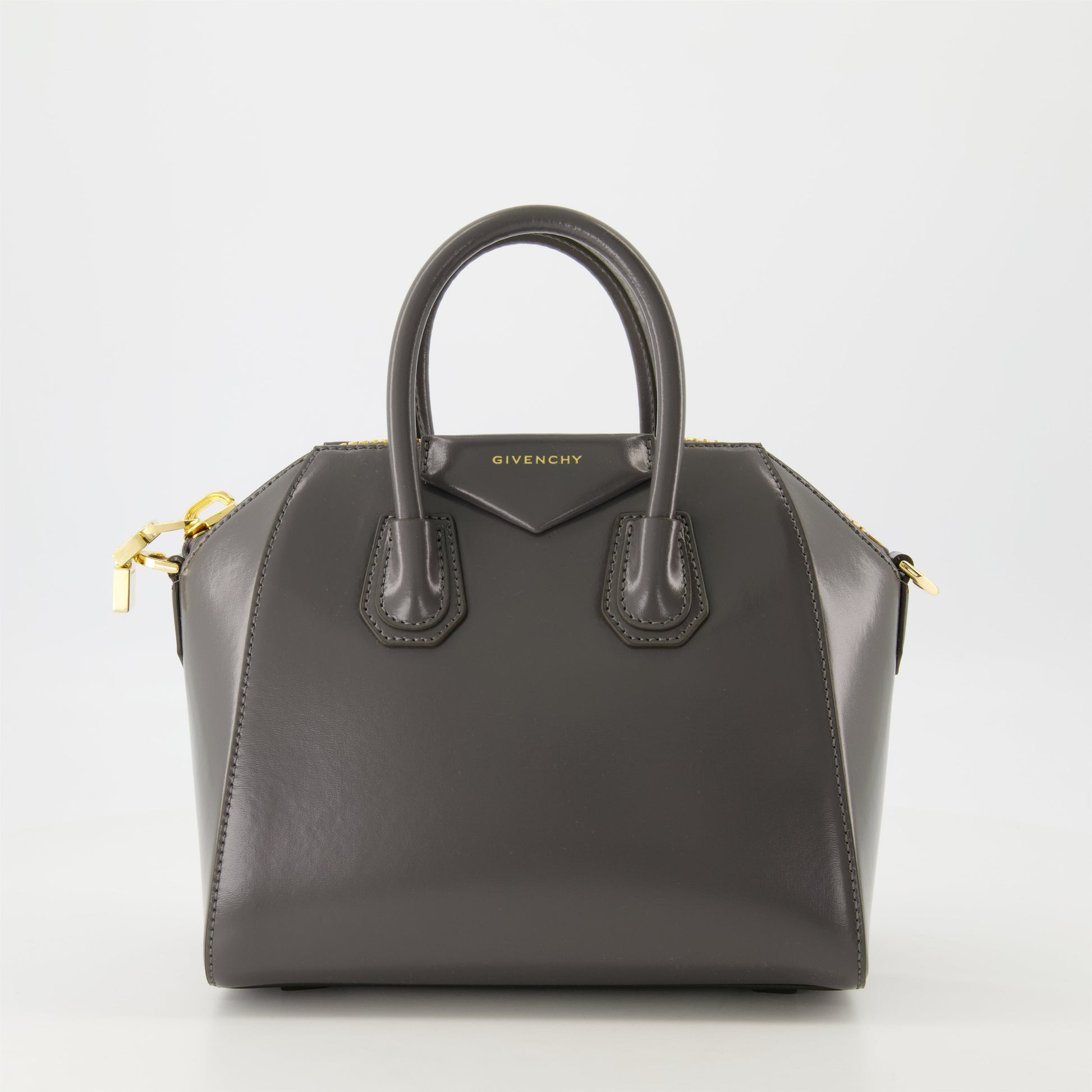 Givenchy Antigona, Box leather bag, Grey handbag, Luxury accessories, Women's designer bags