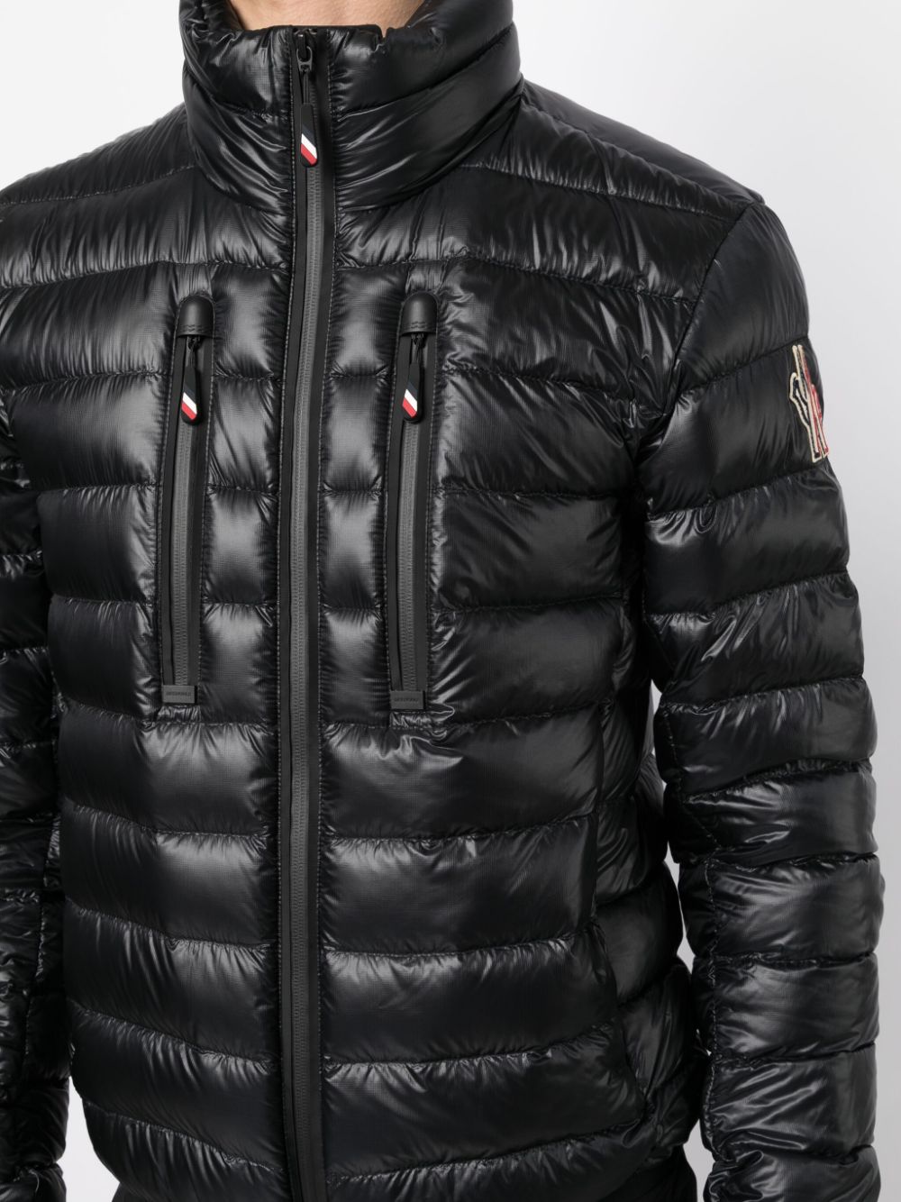 Moncler Grenoble, black down jacket, luxury puffer jacket, men's winter coat, premium outerwear