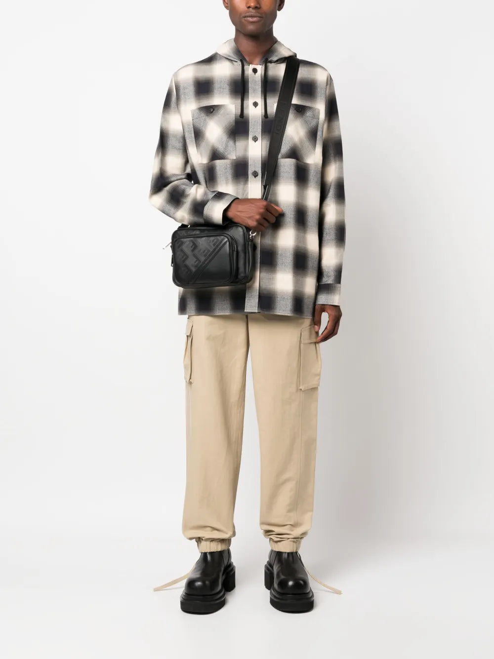 Fendi, Diagonal Crossbody Bag, Luxury Men's Bag, Fashion Accessory, High-End Bags