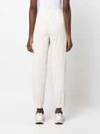 Moncler Grenoble, beige corduroy pants, luxury women's pants, elegant trousers, premium quality pants