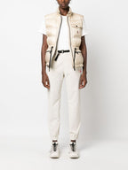 Moncler Grenoble, beige corduroy pants, luxury women's pants, elegant trousers, premium quality pants