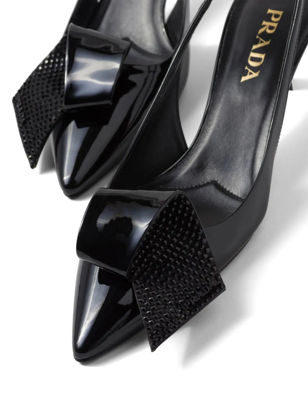 Prada pumps, black patent leather shoes, luxury footwear, high heel pumps, designer shoes