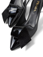 Prada pumps, black patent leather shoes, luxury footwear, high heel pumps, designer shoes