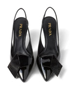 Prada pumps, black patent leather shoes, luxury footwear, high heel pumps, designer shoes