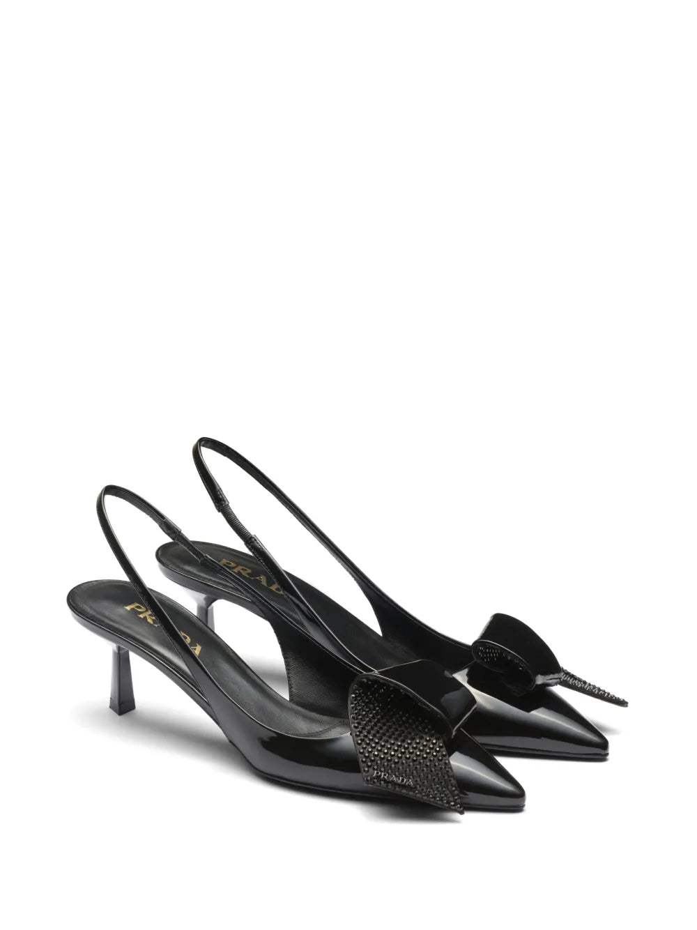 Prada pumps, black patent leather shoes, luxury footwear, high heel pumps, designer shoes