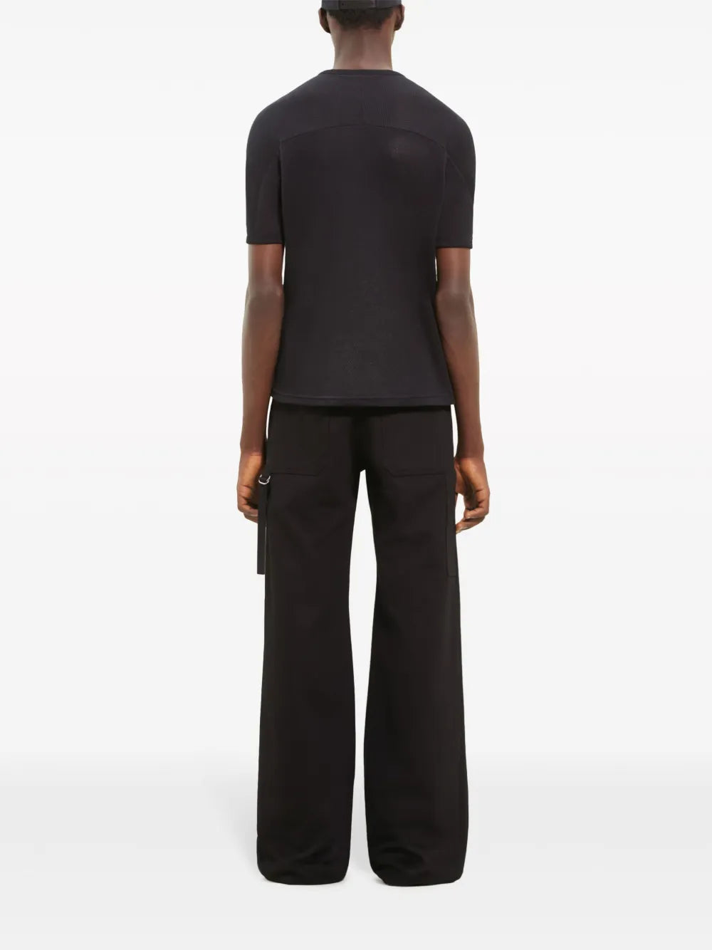 블랙 메시 베이스볼 티셔츠