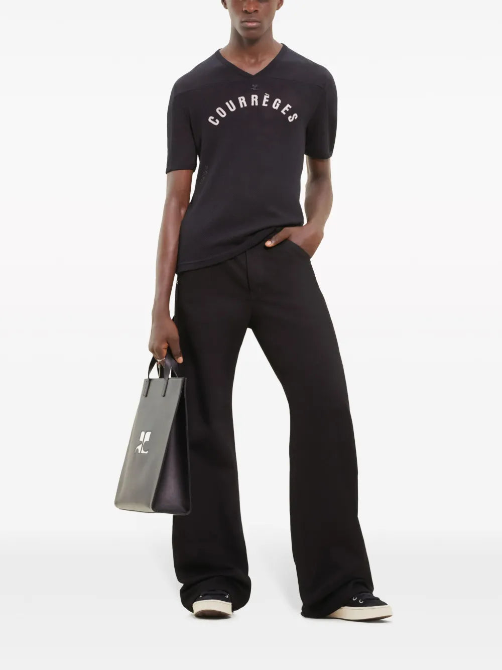 Black Mesh Baseball T-shirt