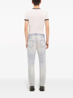 Image of Straight-cut washed jeans by Courreges for Men - Season Spring-Summer 2024 - Detail View 6