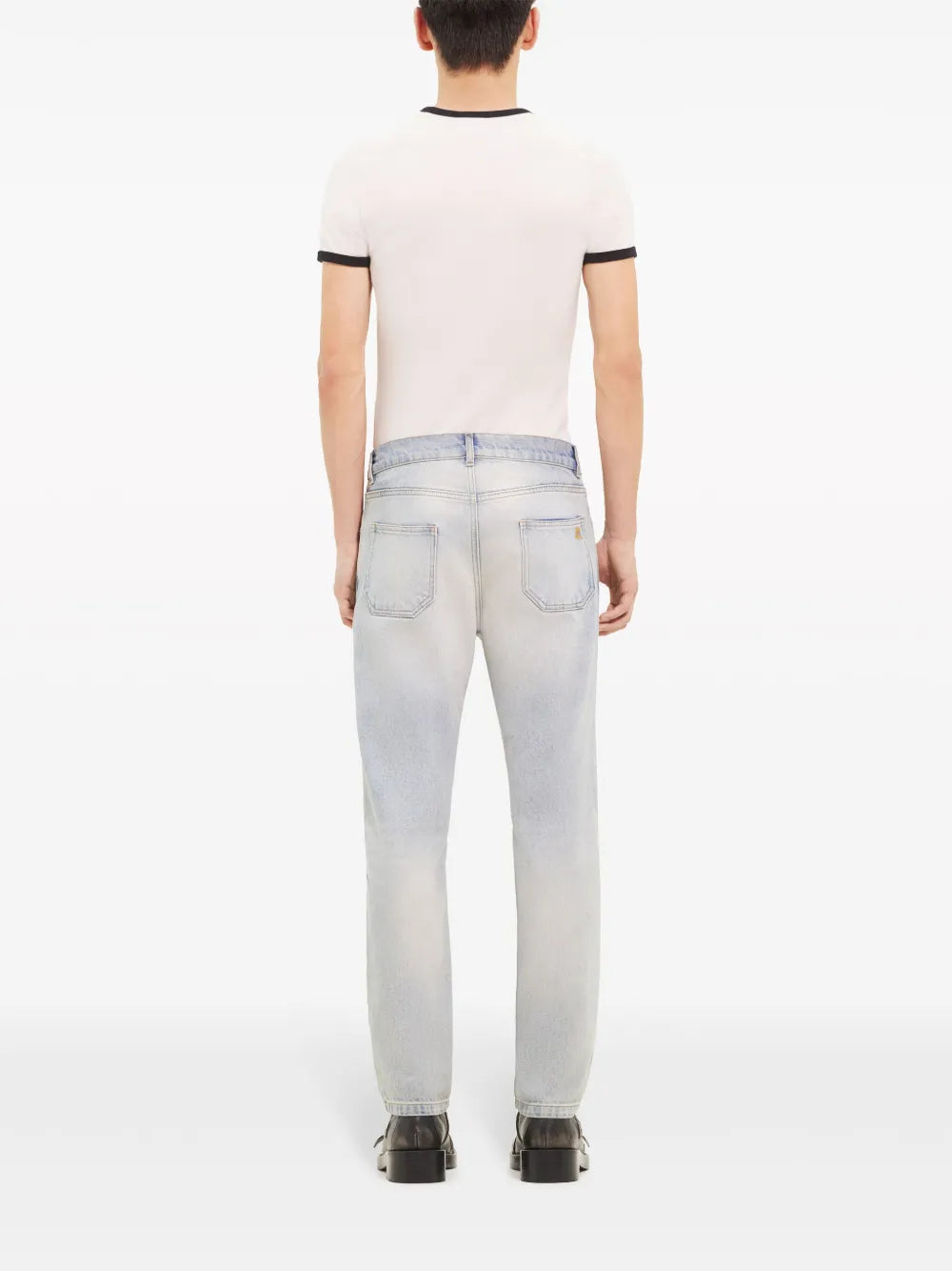 Imagem de jeans de corte direito lavados da Courreges para Homens - Temporada Primavera-Verão 2024 - Detalhe 6