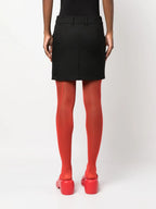 Black Viscose Mini Skirt