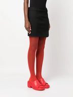 Black Viscose Mini Skirt