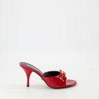 red mules, patent leather shoes, designer mules, slip-on shoes, Spring-Summer collection