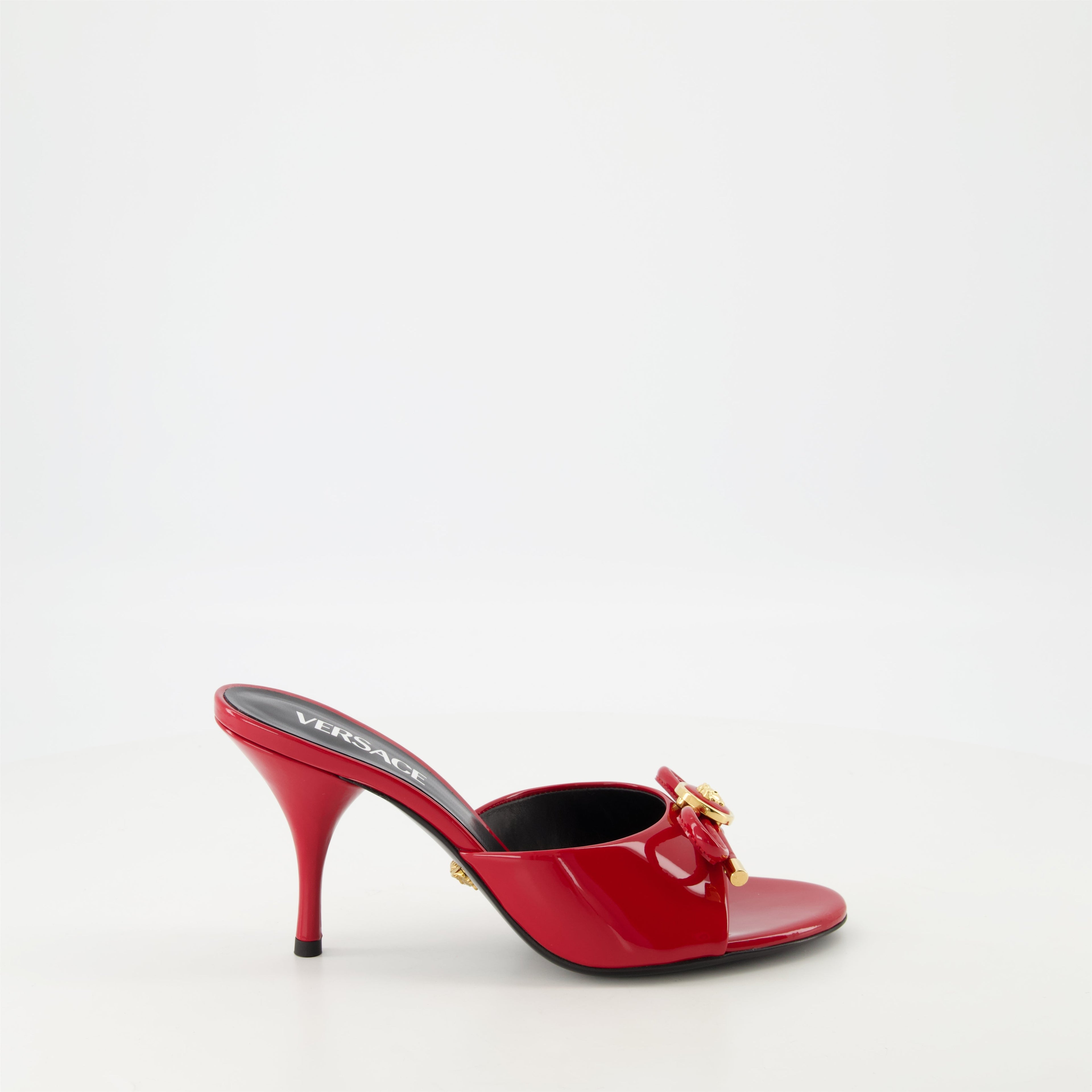 red mules, patent leather shoes, designer mules, slip-on shoes, Spring-Summer collection