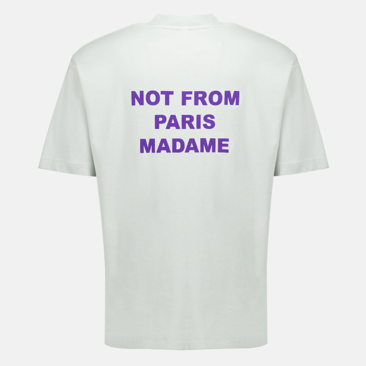 T-shirt gris à imprimé slogan