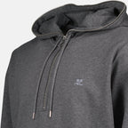 スタンドアップカラー付きジップフーディ