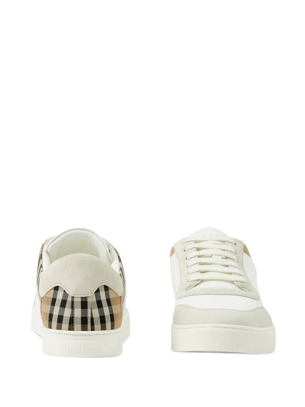 Burberry sneakers, checkered leather sneakers, luxury footwear, suede sneakers, high-end sneakers