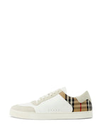 Burberry sneakers, checkered leather sneakers, luxury footwear, suede sneakers, high-end sneakers