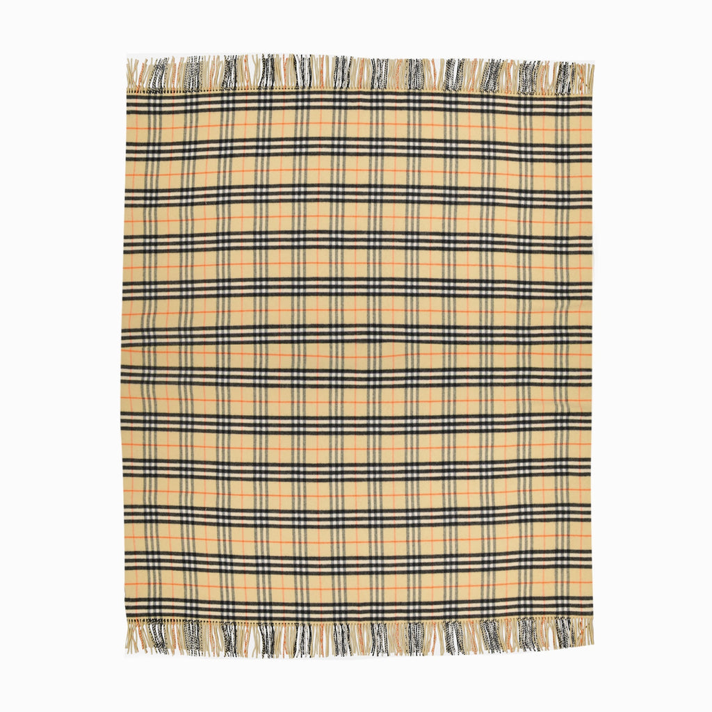 Burberry blanket, cashmere wool throw, check printed blanket, luxury accessories, unisex home decor