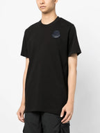 Image of Moncler White Logo T-Shirt by Moncler for Men - Season Spring-Summer 2024 - Detail View 1