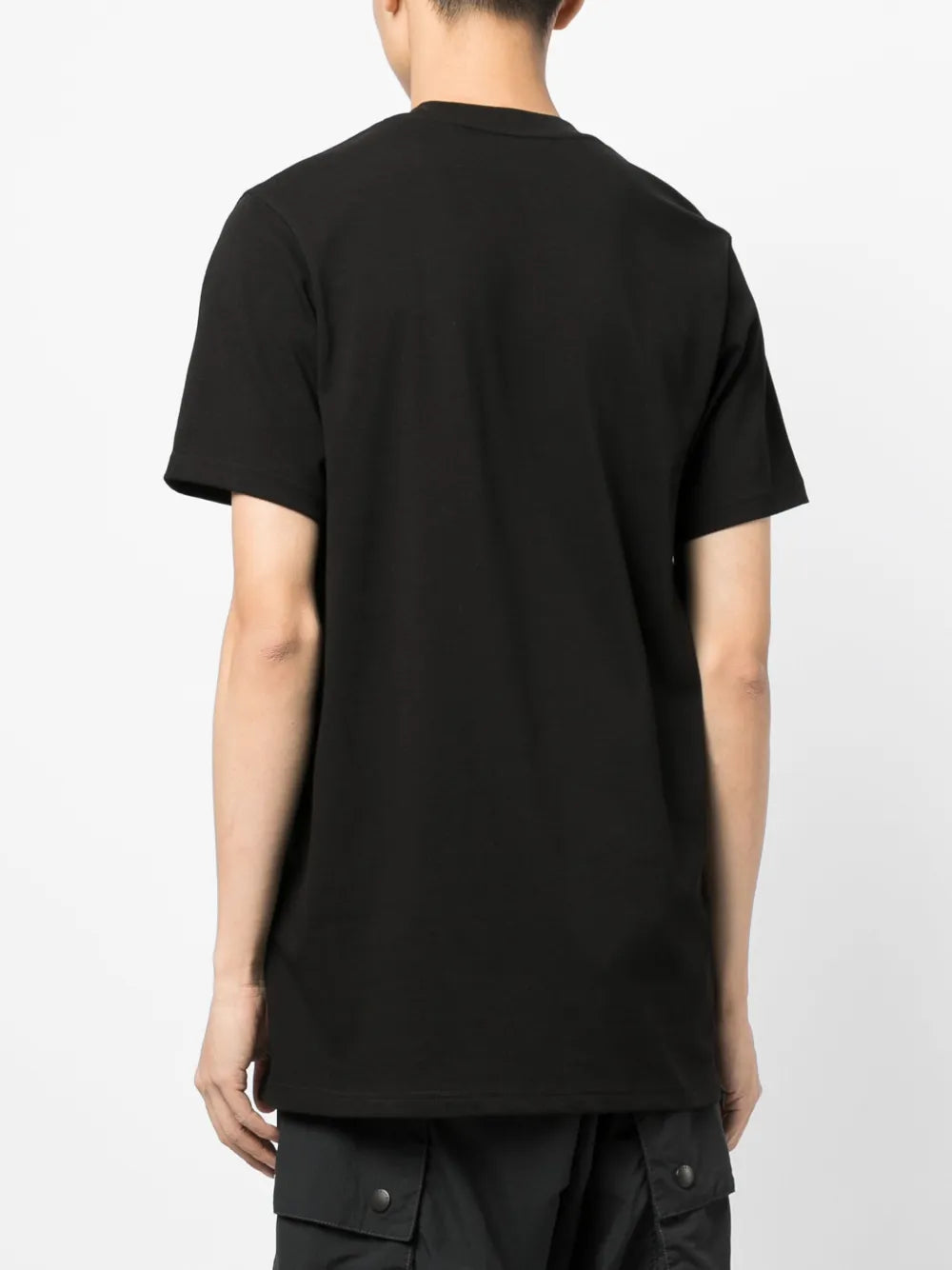 Image of Moncler White Logo T-Shirt by Moncler for Men - Season Spring-Summer 2024 - Detail View 6