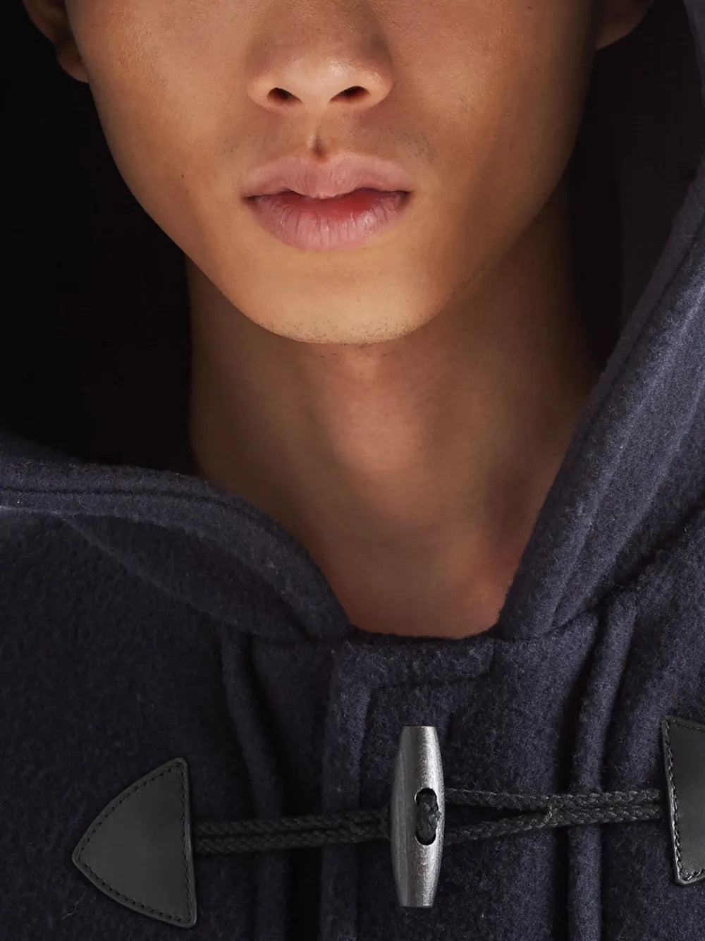 Image of Duffle Coat in Wool by Prada for Men - Season Spring-Summer 2024 - Detail View 7