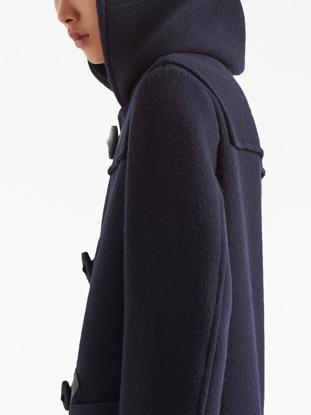 Image of Duffle Coat in Wool by Prada for Men - Season Spring-Summer 2024 - Detail View 8