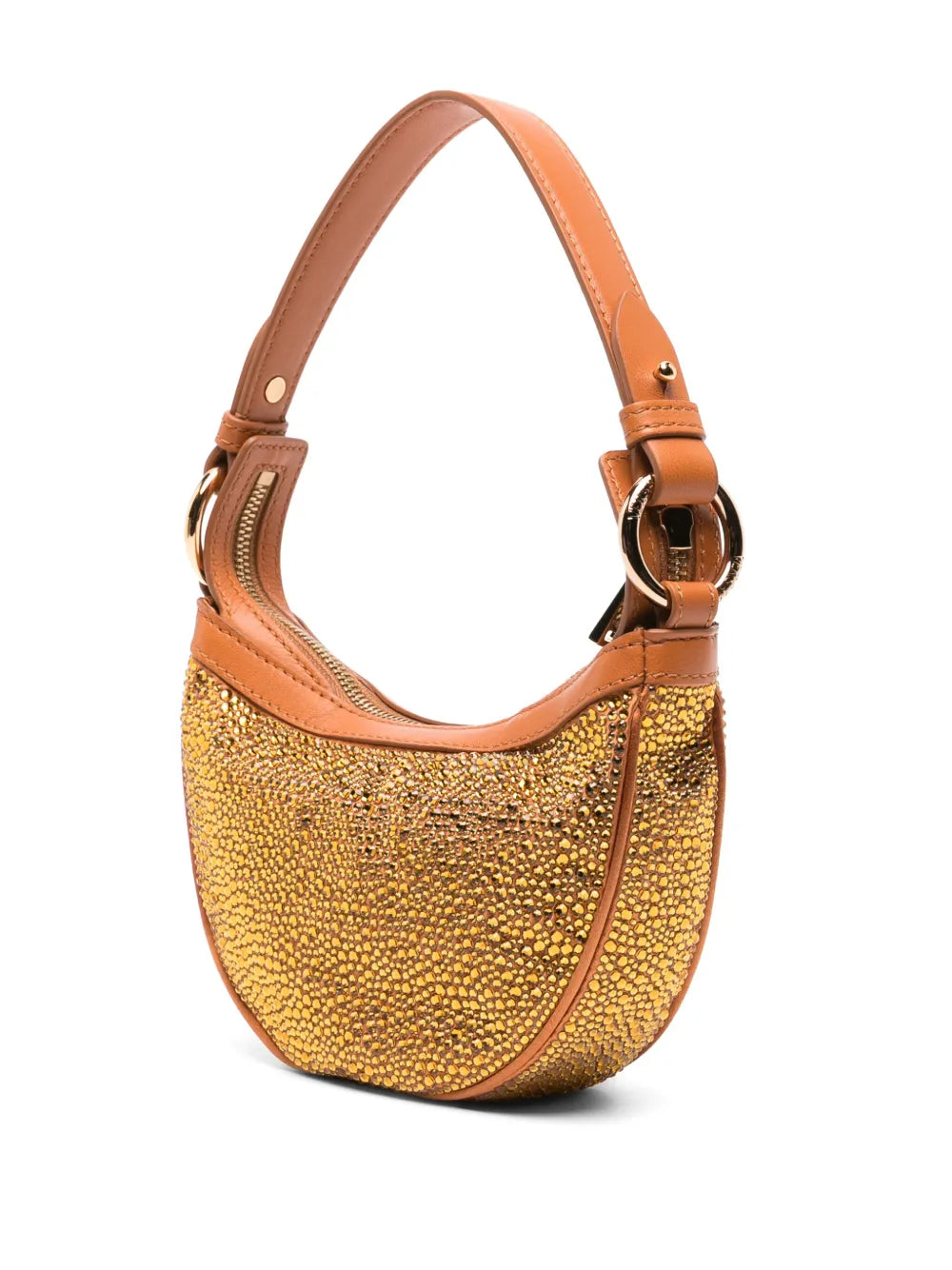 Versace, crystal hobo bag, luxury accessories, women's designer bag, elegant handbag