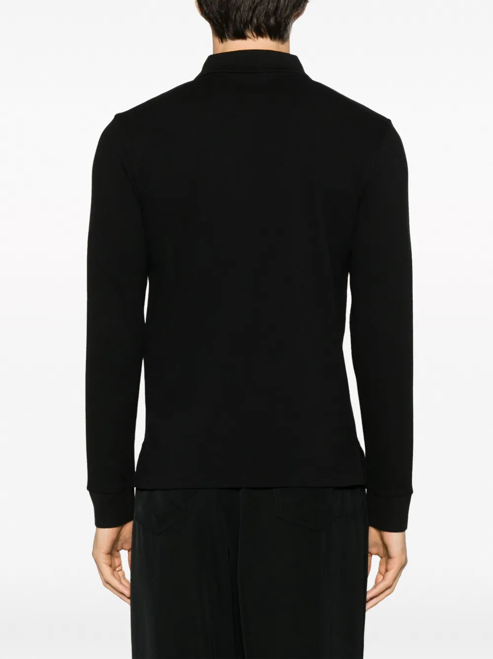 Image of Classic Black Polo Shirt with Pocket by Saint Laurent for Men - Season Autumn-Winter 2023 - Model view 7