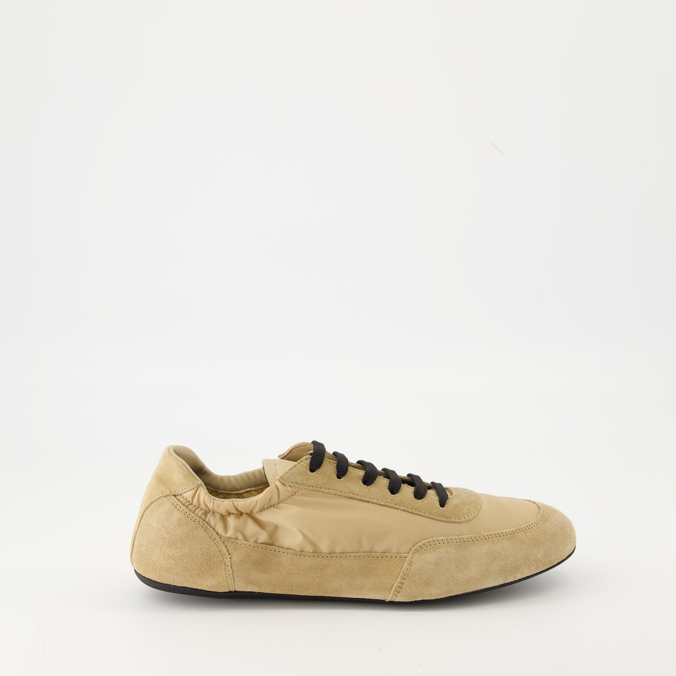 Prada sneakers, Collapse beige sneaker, Re-nylon sneakers, luxury footwear, designer shoes