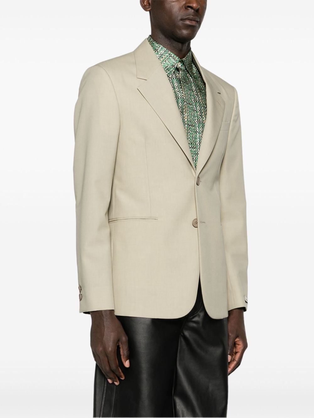 beige wool blazer, Fendi blazer, luxury blazer, men's high-end fashion, Spring-Summer 2024