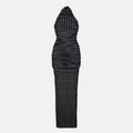 Image d'une robe longue à pois par Patou pour femmes - Saison Printemps-Été 2026 - Vue de face
