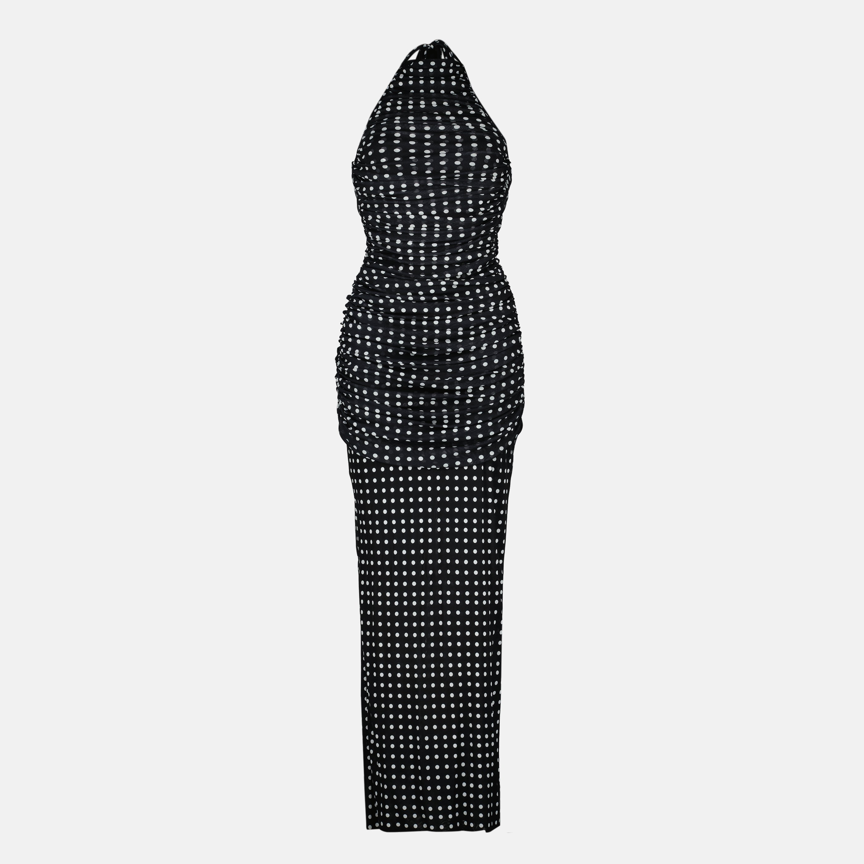 Image of Long Polka Dot Dress by Patou for Women - Season Spring-Summer 2026 - Front View