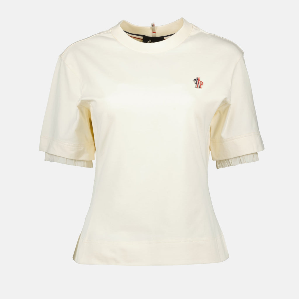 베이지 로고 티셔츠