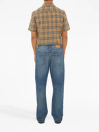 Burberry shirt, plaid shirt, luxury menswear, designer short-sleeve shirt, classic check shirt