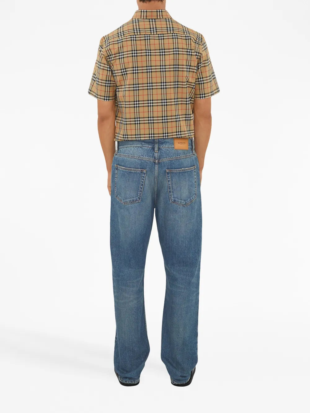 Burberry shirt, plaid shirt, luxury menswear, designer short-sleeve shirt, classic check shirt