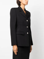 Image of Wool Blazer by Versace for Women - Season Autumn-Winter 2023 - Model view 4